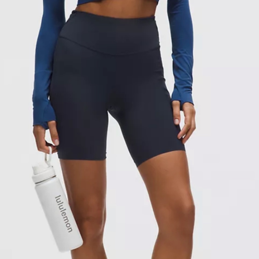 Lululemon Fast and Free High-Rise Short 8" *5 Pocket in Navy Size 8